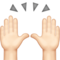 Raising Hands - Light emoji on Apple